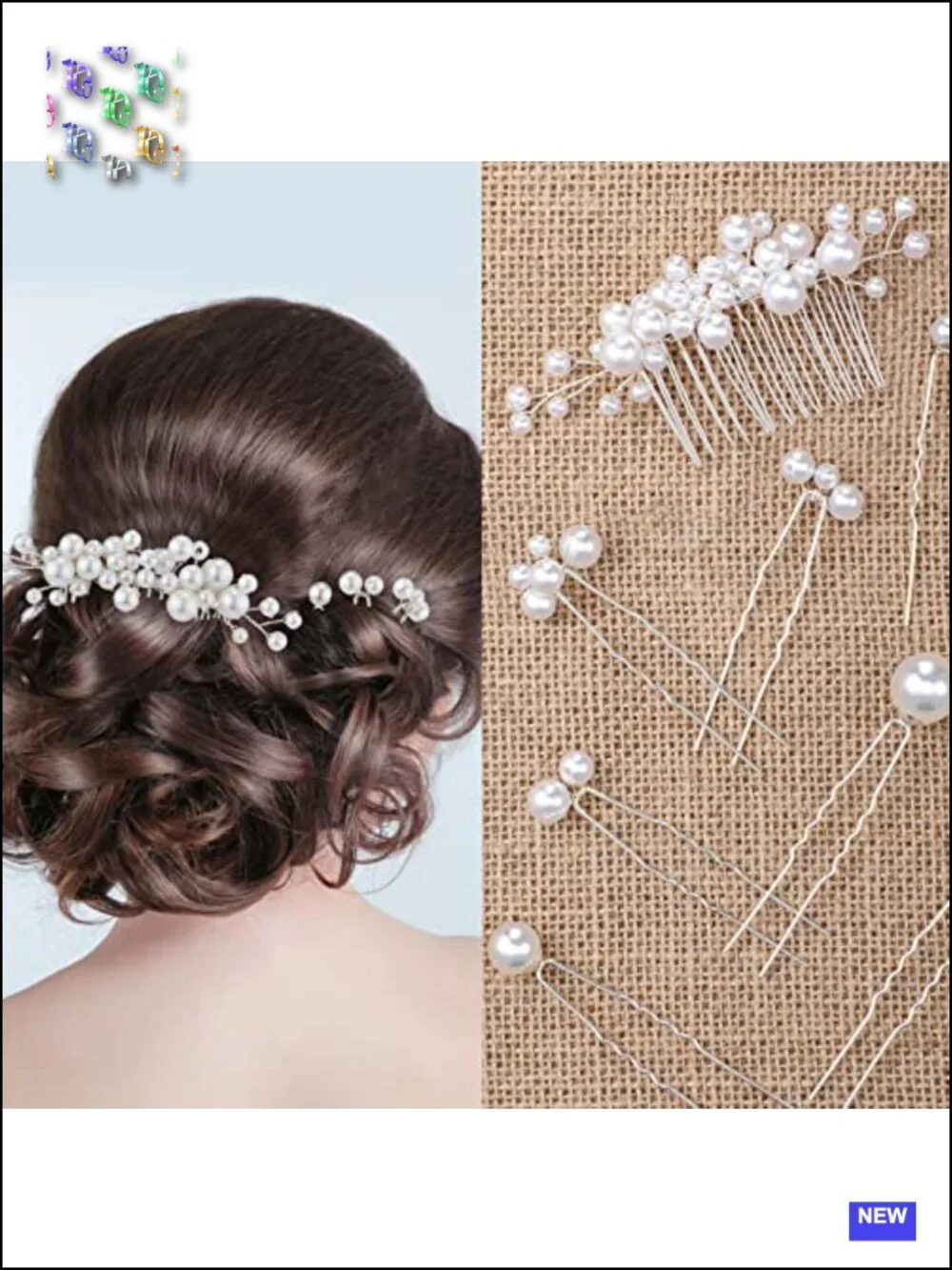 9 Pcs Pearl Hair Pins Wedding Hair Accessories for Bridesmaids